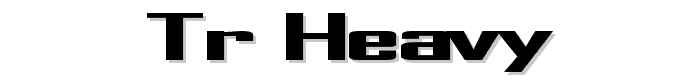 TR Heavy font
